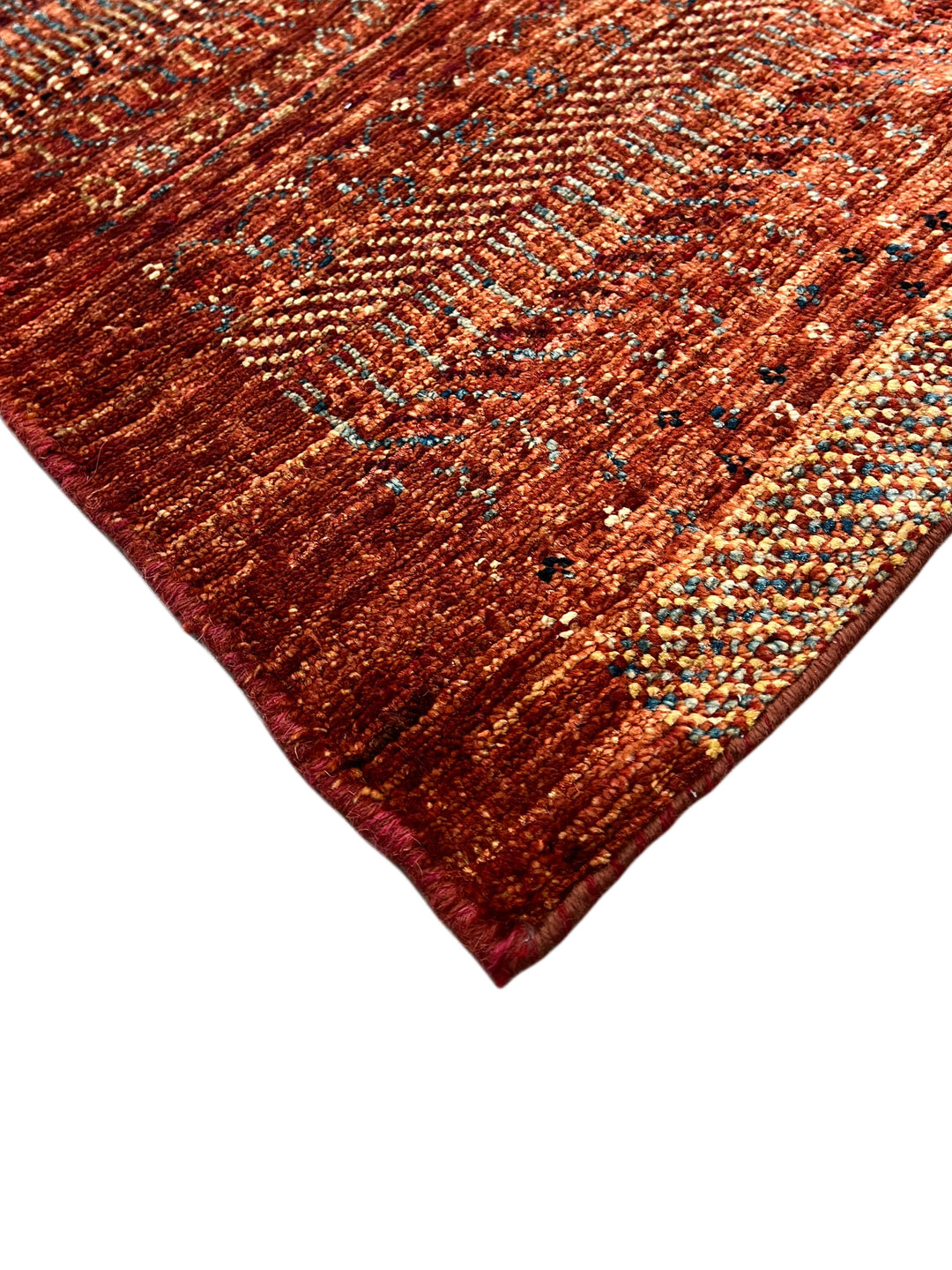 Rust &amp; Burnt Orange Tribal Wool Runner Rug – 2.10’ x 9.5’