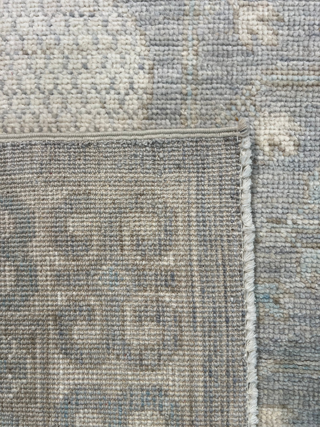 Light Blue &amp; Ivory Botanical Wool Rug – 8’4” x 10’2”