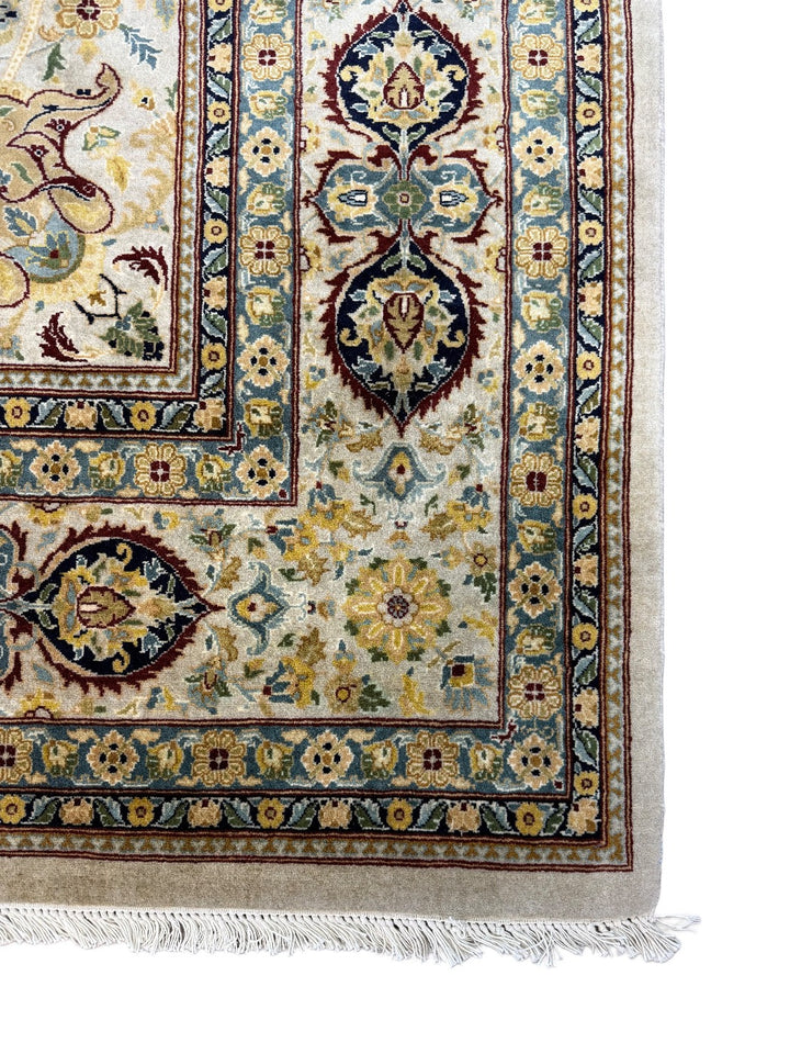 Taupe &amp; Navy Traditional Wool Rug – 8’0” x 10’2”