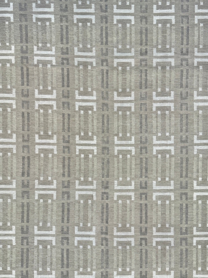Taupe Gray &amp; Ivory Geometric Pet-Friendly Flatweave Rug – 11’6” x 14’10”
