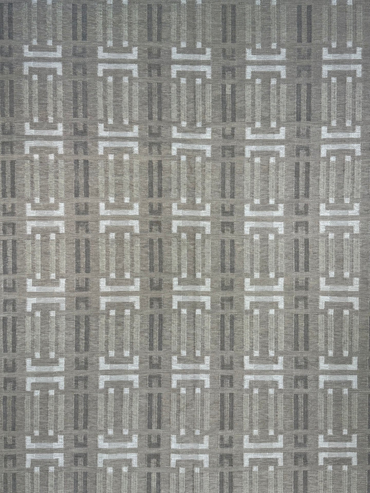 Taupe Gray &amp; Ivory Geometric Pet-Friendly Flatweave Rug – 9’8” x 13’10”