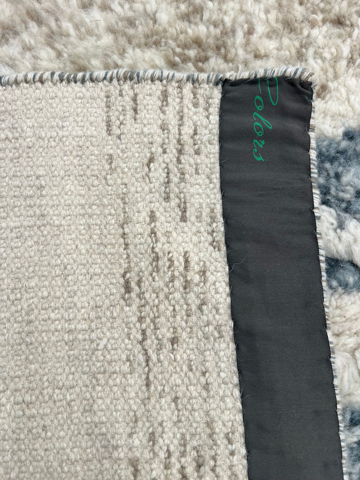 Ivory, Charcoal &amp; Taupe Moroccan Style Plush Rug – 9’2” x 11’10”