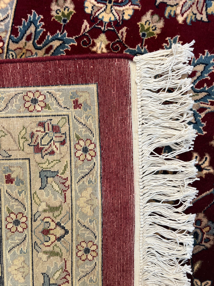 Burgundy &amp; Navy All-Over Floral Wool Rug – 12’0” x 18’2”