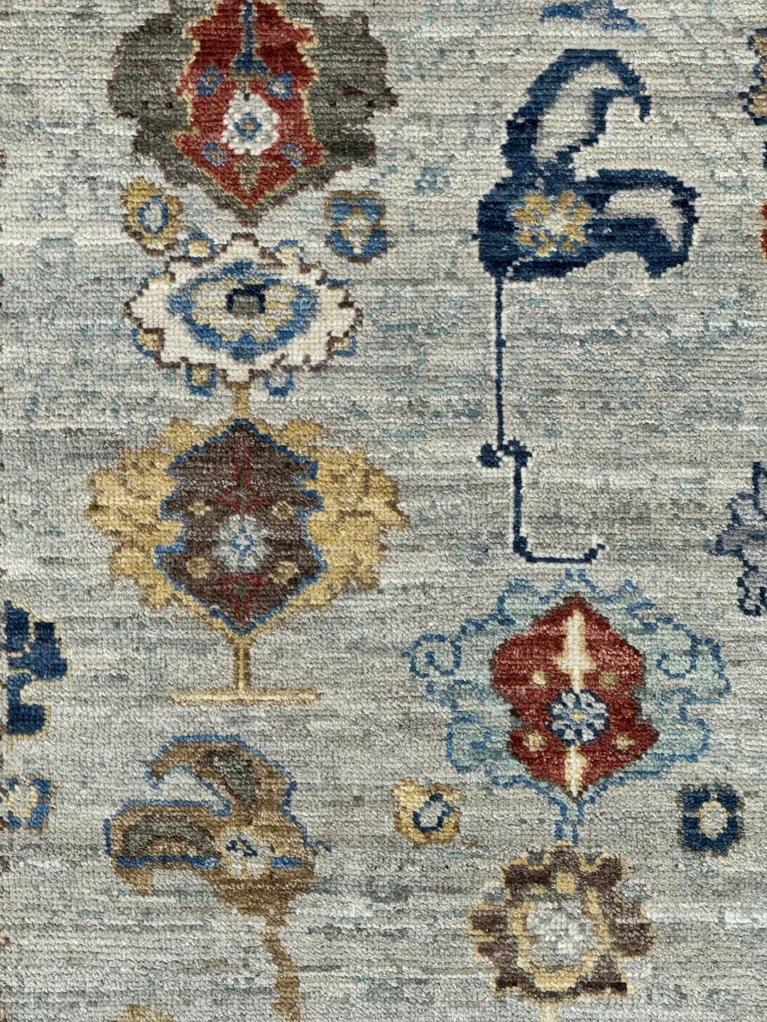 Serena – Pale Blue &amp; Ivory Ushak Style Rug – 3’0” x 5’0”