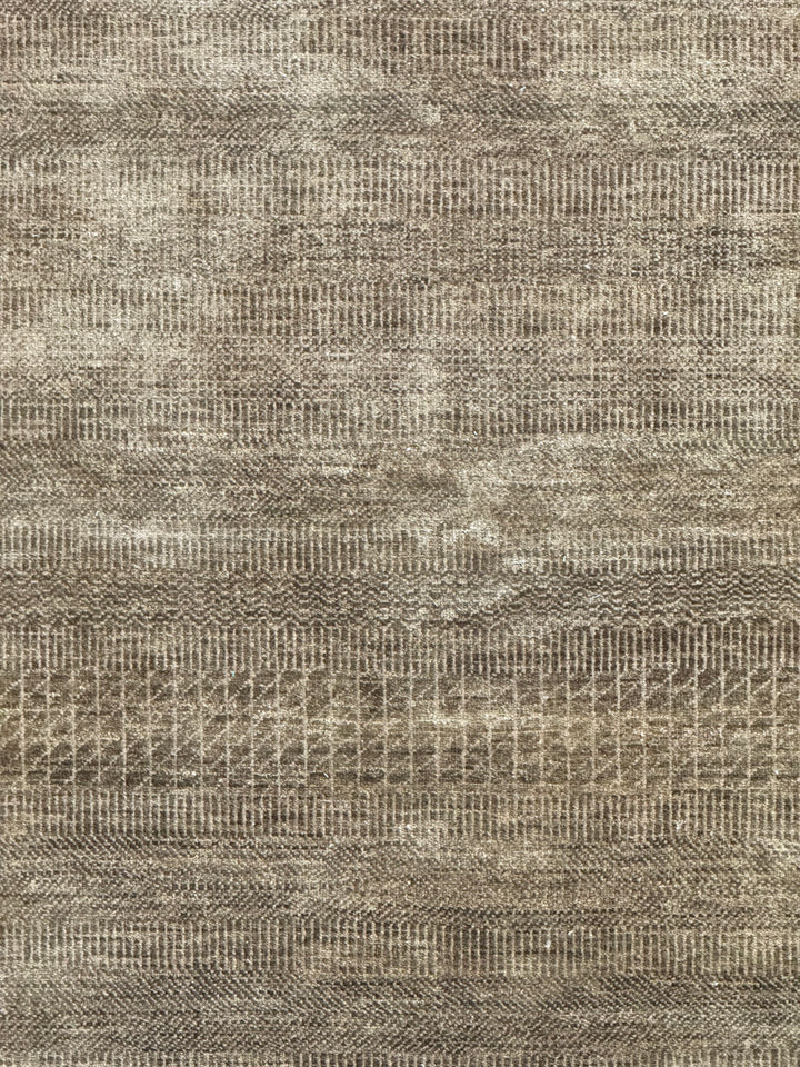 Soren – Taupe &amp; Mocha Textured Modern Rug – 5’0” x 6’10”