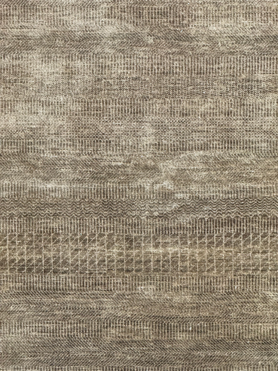 Soren – Taupe & Mocha Textured Modern Rug – 5’0” x 6’10”