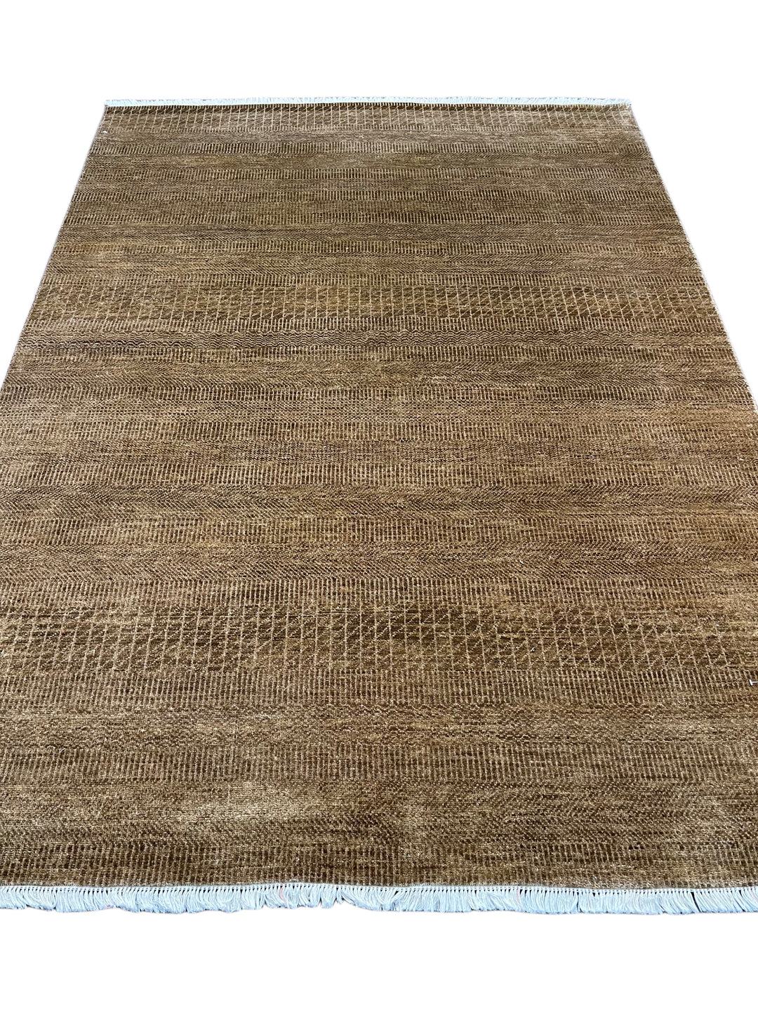 Soren – Taupe &amp; Mocha Textured Modern Rug – 5’0” x 6’10”