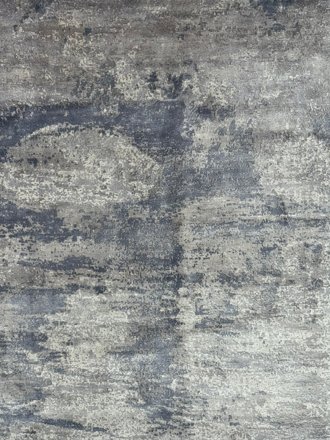 Silver Horizon - Dusty Blue &amp; Smoky Lavender Abstract Modern Rug – 5’7” x 7’5”