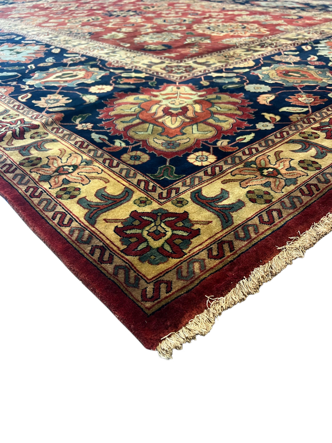 Burgundy &amp; Navy Heritage Wool Rug – 10’0” x 14’1”