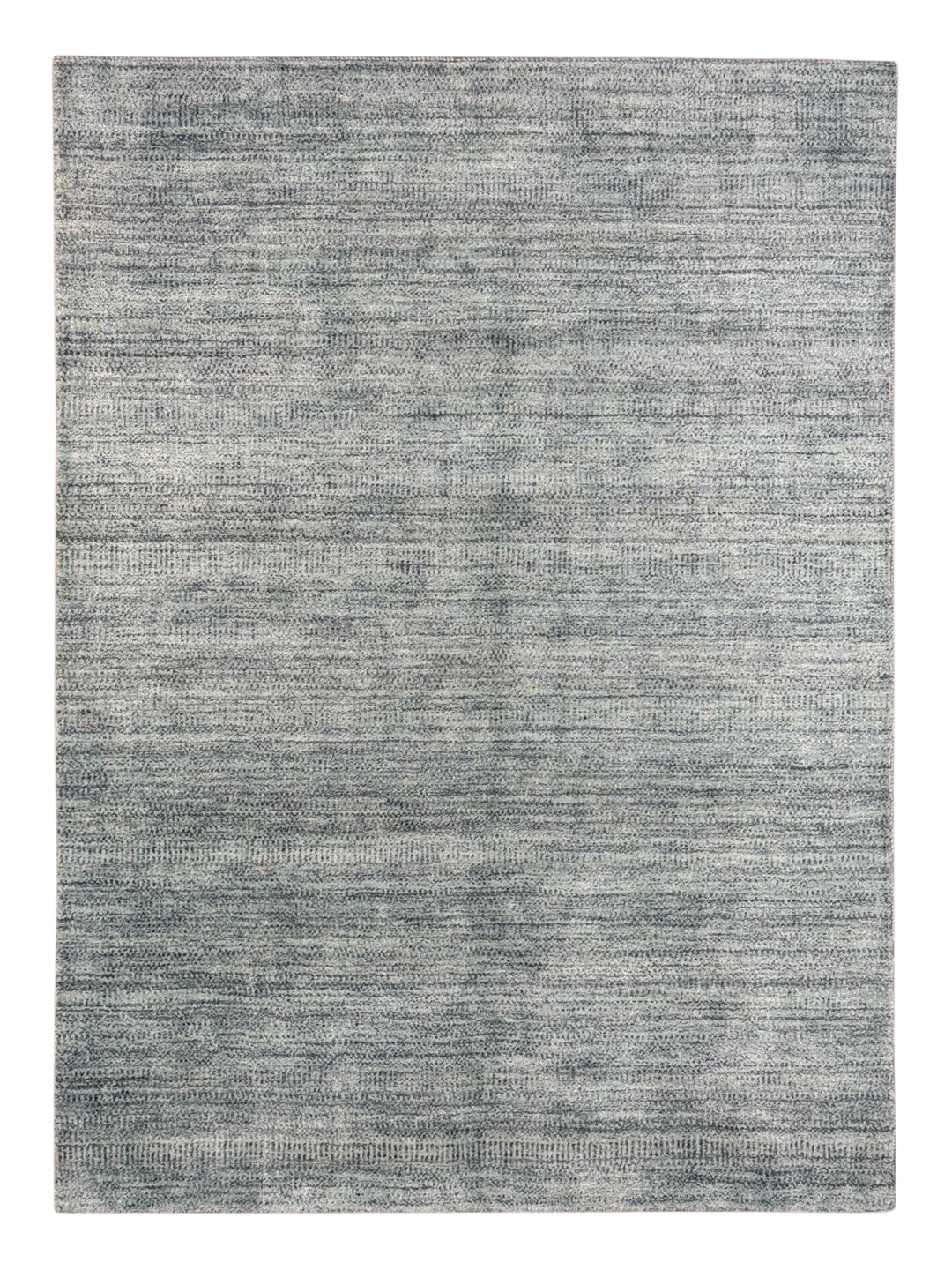 Silver Mist – Soft Blue &amp; Silver Gray Modern Textured Rug – 5’2” x 7’1”