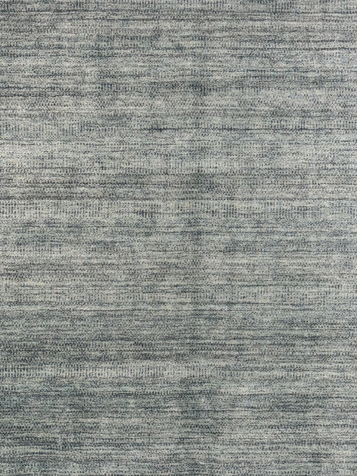 Silver Mist – Soft Blue &amp; Silver Gray Modern Textured Rug – 5’2” x 7’1”