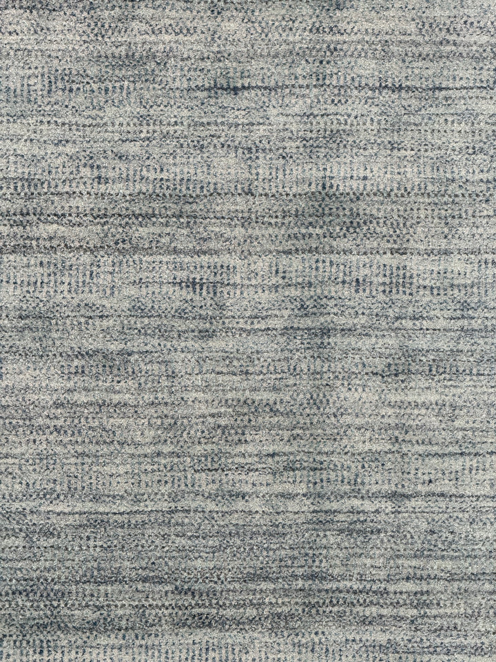 Silver Mist – Soft Blue &amp; Silver Gray Modern Textured Rug – 5’2” x 7’1”