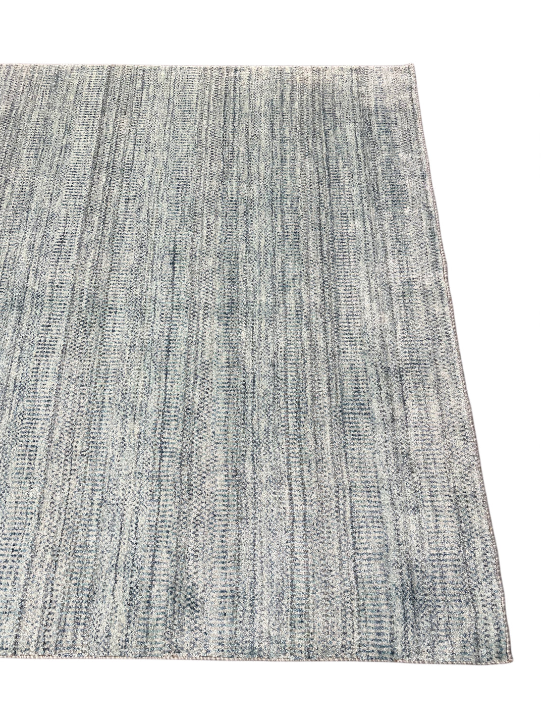 Silver Mist – Soft Blue &amp; Silver Gray Modern Textured Rug – 5’2” x 7’1”