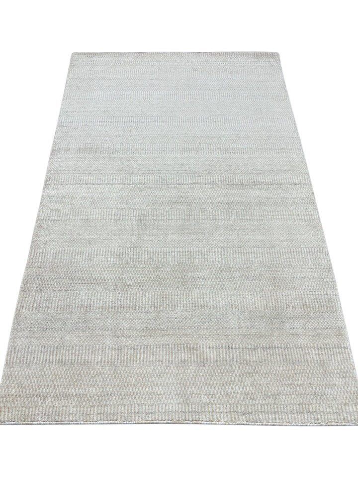 Ivory Dune – Ivory &amp; Light Beige Modern Textured Rug – 3’0” x 5’0”