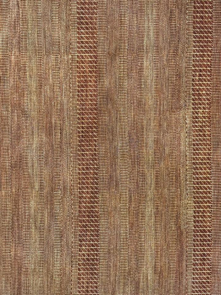 Terra Rhythm – Rust &amp; Sand Geometric Striped Modern Rug – 4’3” x 6’7”