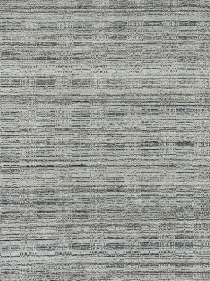 Avelune – Ivory &amp; Silver Gray Abstract Textured Modern Rug – 5’3” x 7’0”