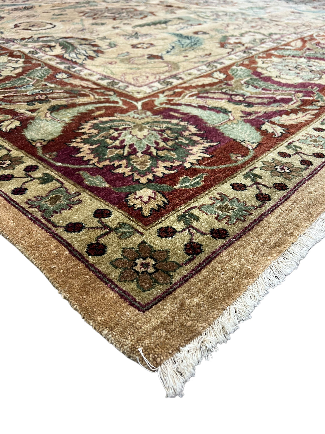 Botanical Wool Rug – Ivory, Burgundy &amp; Sage 10’0” x 14’4”