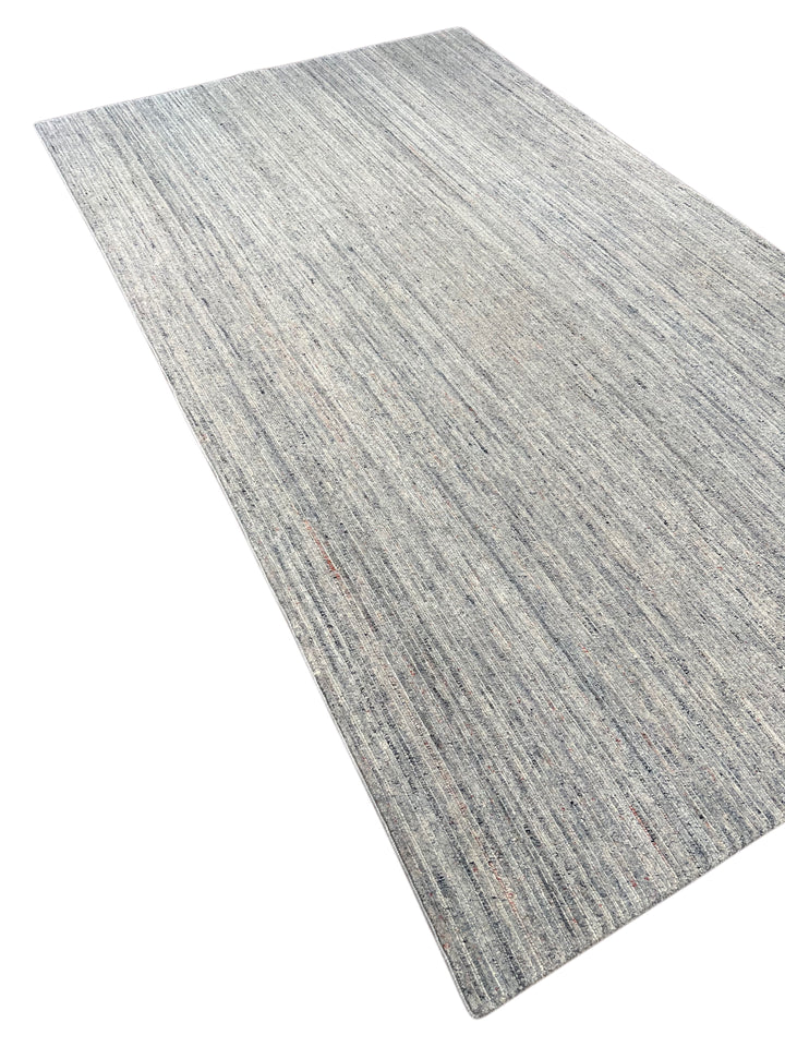 Brume - Silver Grey &amp; Mist Blue Textured Modern Rug – 5’9” x 9’10”