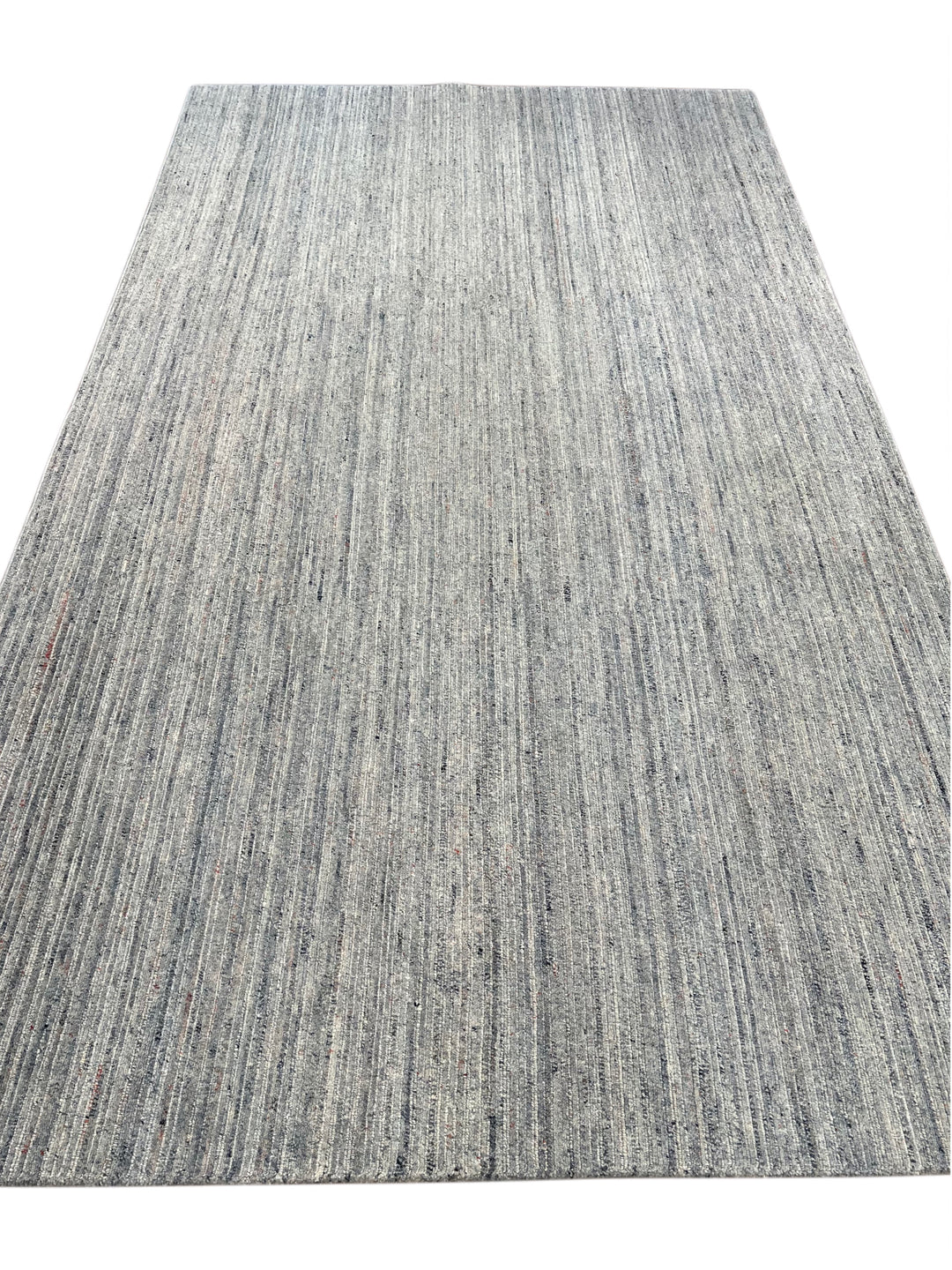 Brume - Silver Grey &amp; Mist Blue Textured Modern Rug – 5’9” x 9’10”