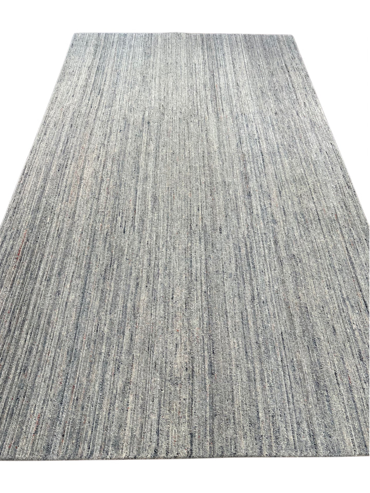 Brume - Silver Grey &amp; Mist Blue Textured Modern Rug – 5’9” x 9’10”