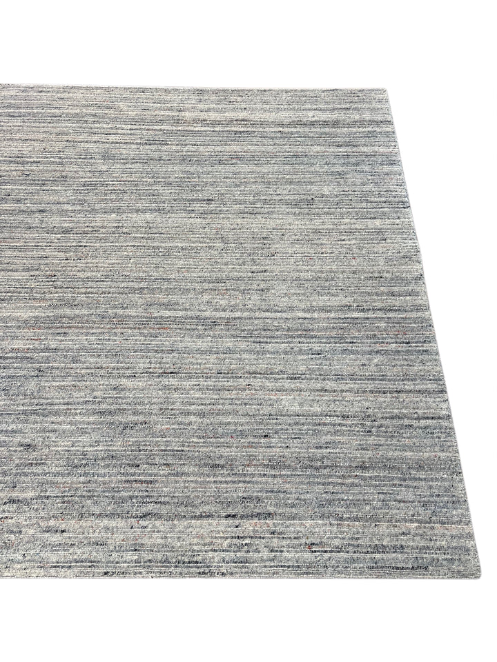 Brume - Silver Grey &amp; Mist Blue Textured Modern Rug – 5’9” x 9’10”