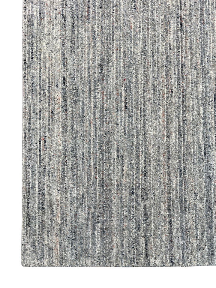 Brume - Silver Grey &amp; Mist Blue Textured Modern Rug – 5’9” x 9’10”