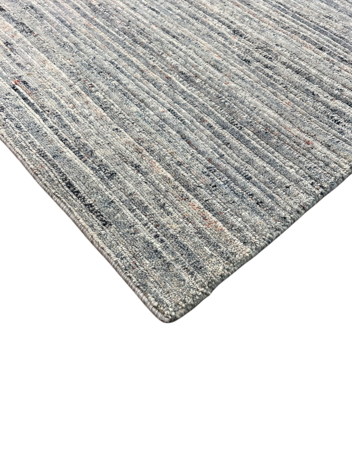 Brume - Silver Grey &amp; Mist Blue Textured Modern Rug – 5’9” x 9’10”