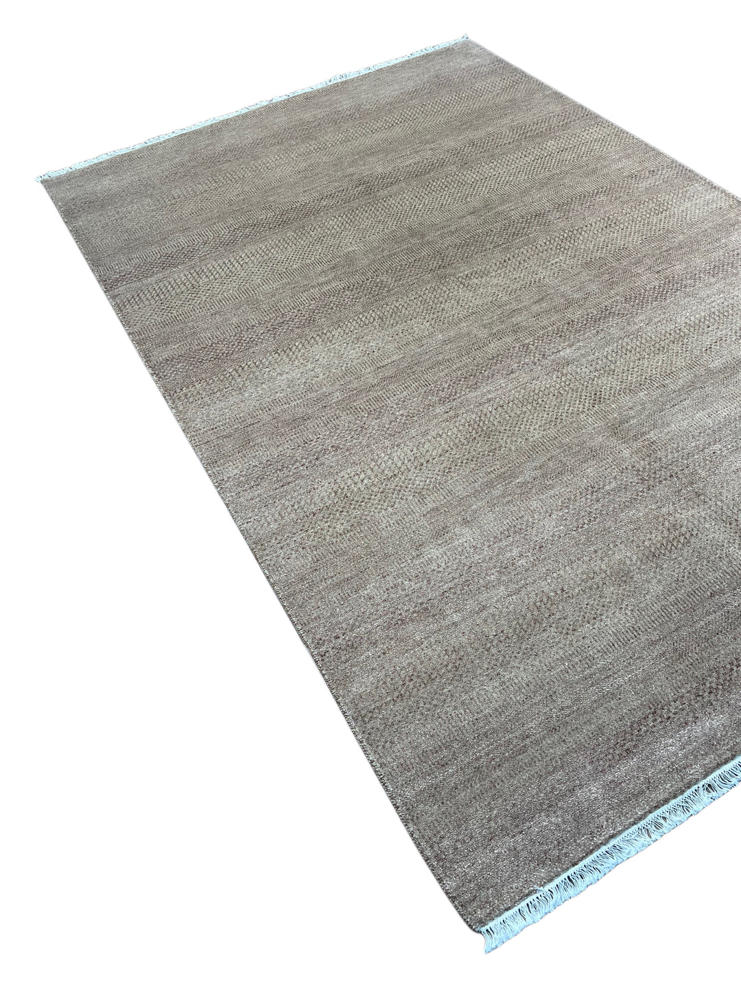 Serein - Taupe Gray &amp; Silver Textured Modern Rug – 6’2” x 9’2”