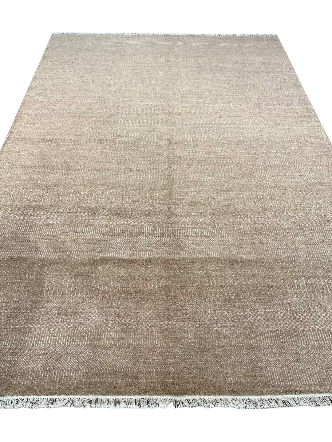 Serein - Taupe Gray &amp; Silver Textured Modern Rug – 6’2” x 9’2”