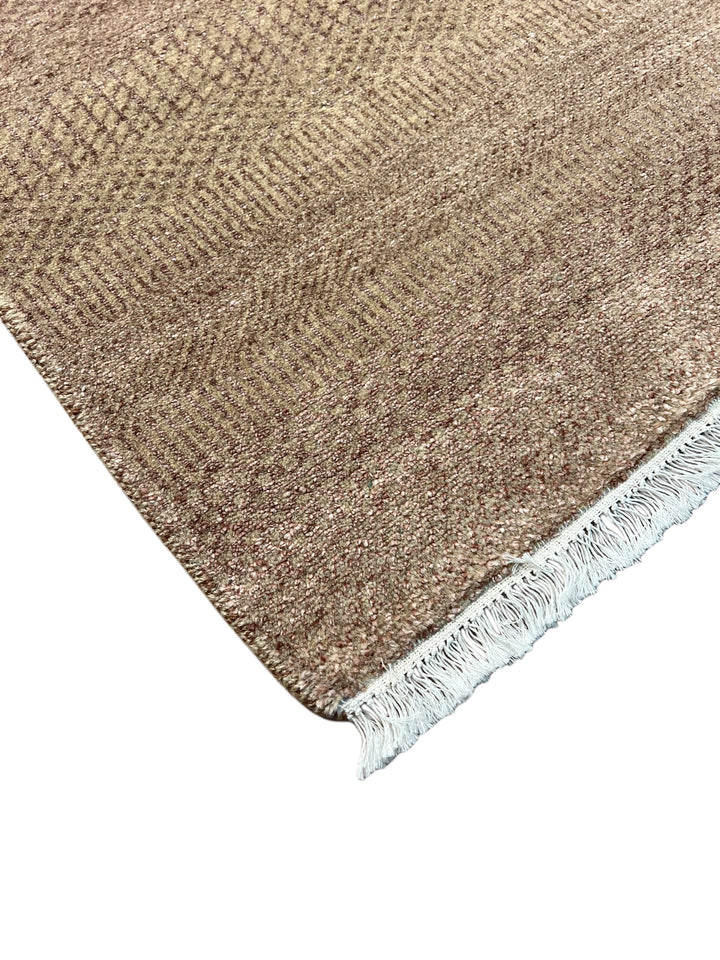 Serein - Taupe Gray &amp; Silver Textured Modern Rug – 6’2” x 9’2”