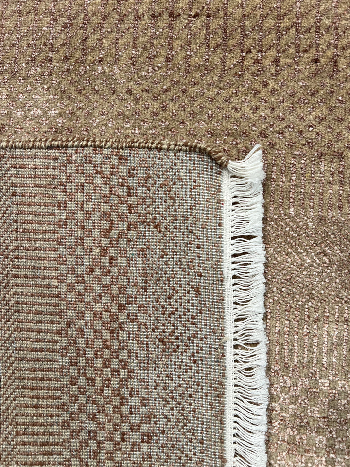 Serein - Taupe Gray &amp; Silver Textured Modern Rug – 6’2” x 9’2”