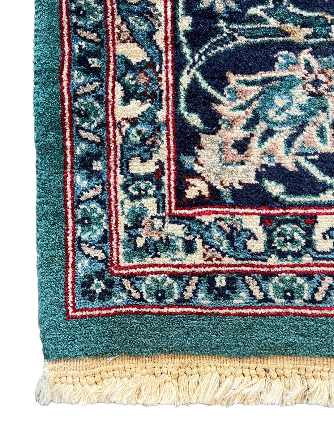 Emerald Imperial Garden – Teal Green &amp; Navy Blue Traditional Medallion Rug – 6’1” x 9’0”