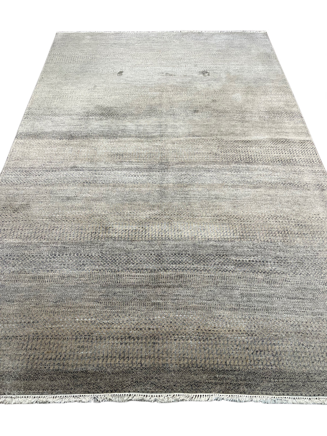 Ashen Strata – Contemporary Grey &amp; Taupe Textured Area Rug – 6&