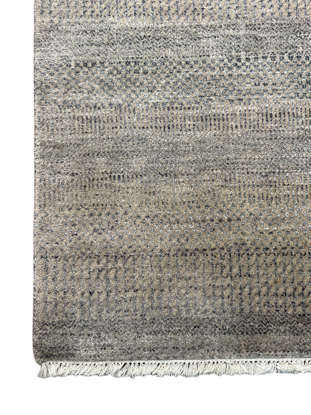 Ashen Strata – Contemporary Grey &amp; Taupe Textured Area Rug – 6&