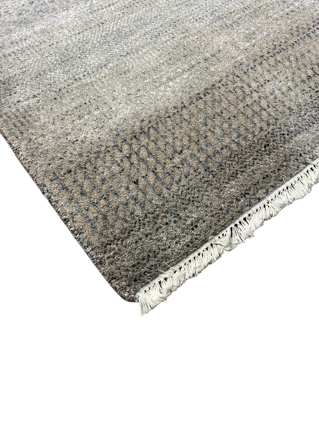 Ashen Strata – Contemporary Grey &amp; Taupe Textured Area Rug – 6&
