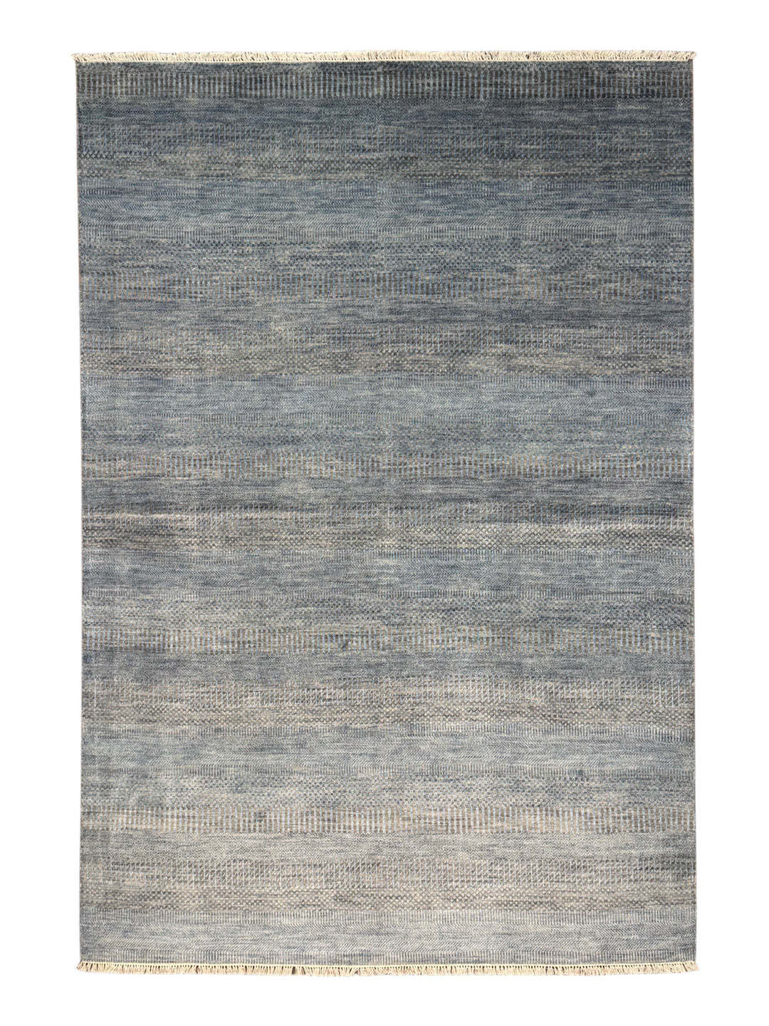 Slate Reverie – Contemporary Blue Grey Textured Area Rug – 6’1” x 8’10”