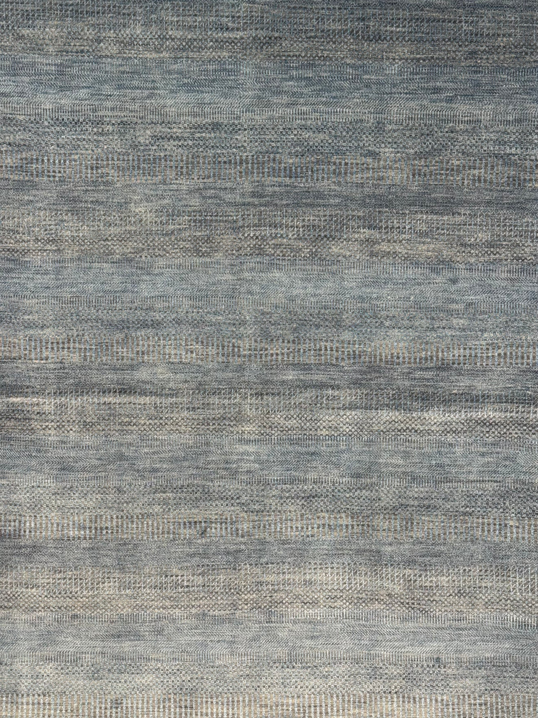 Slate Reverie – Contemporary Blue Grey Textured Area Rug – 6’1” x 8’10”