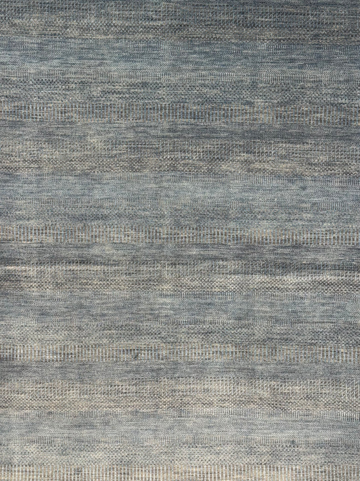 Slate Reverie – Contemporary Blue Grey Textured Area Rug – 6’1” x 8’10”