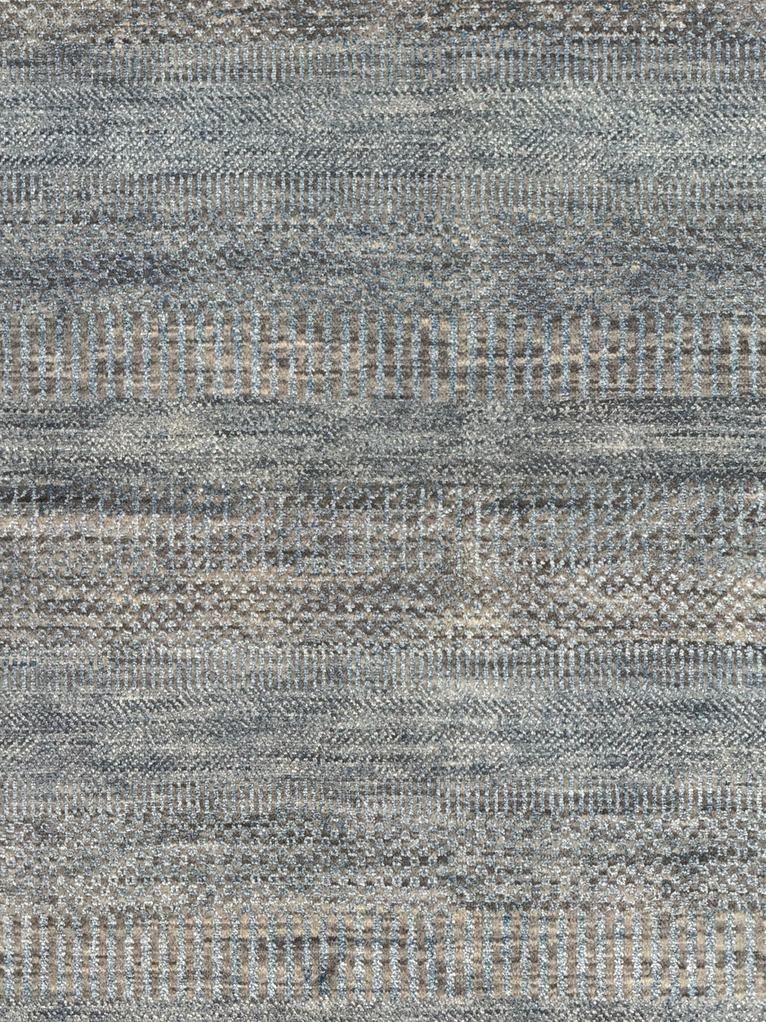 Slate Reverie – Contemporary Blue Grey Textured Area Rug – 6’1” x 8’10”