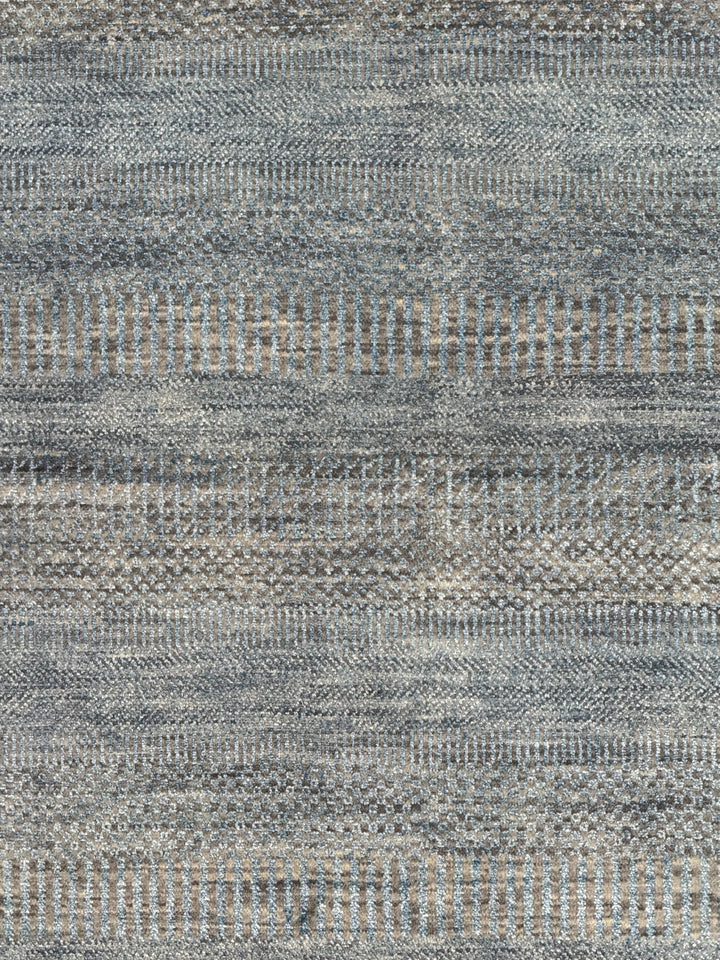 Slate Reverie – Contemporary Blue Grey Textured Area Rug – 6’1” x 8’10”