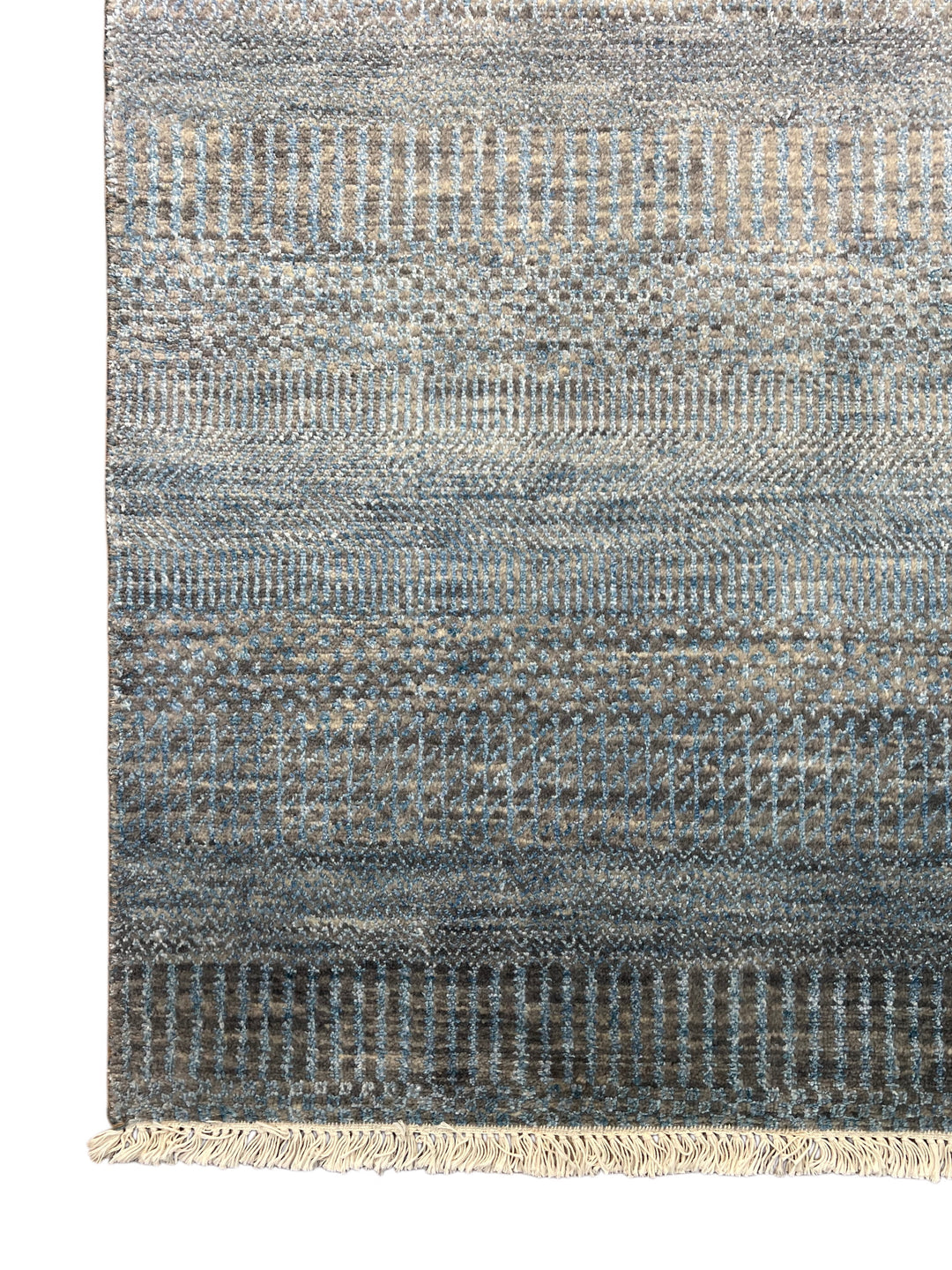 Slate Reverie – Contemporary Blue Grey Textured Area Rug – 6’1” x 8’10”