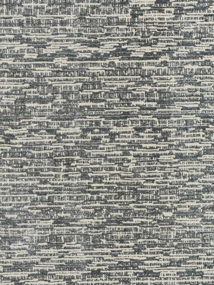 Blue Grey &amp; Ivory Abstract Textured Polypropylene Carpet – Slate Whisper – 7’0” x 9’10”