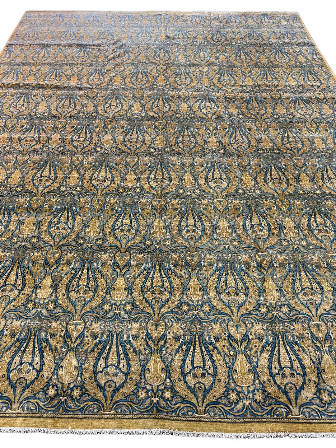 Royal Azure - Blue &amp; Gold Floral Design Rug  – 12’1” x 16’2”