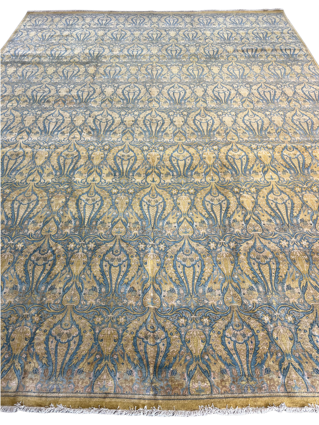 Royal Azure - Blue &amp; Gold Floral Design Rug  – 12’1” x 16’2”