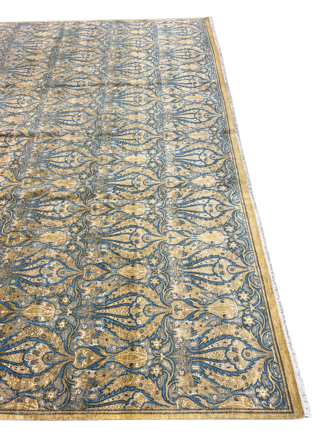 Royal Azure - Blue &amp; Gold Floral Design Rug  – 12’1” x 16’2”