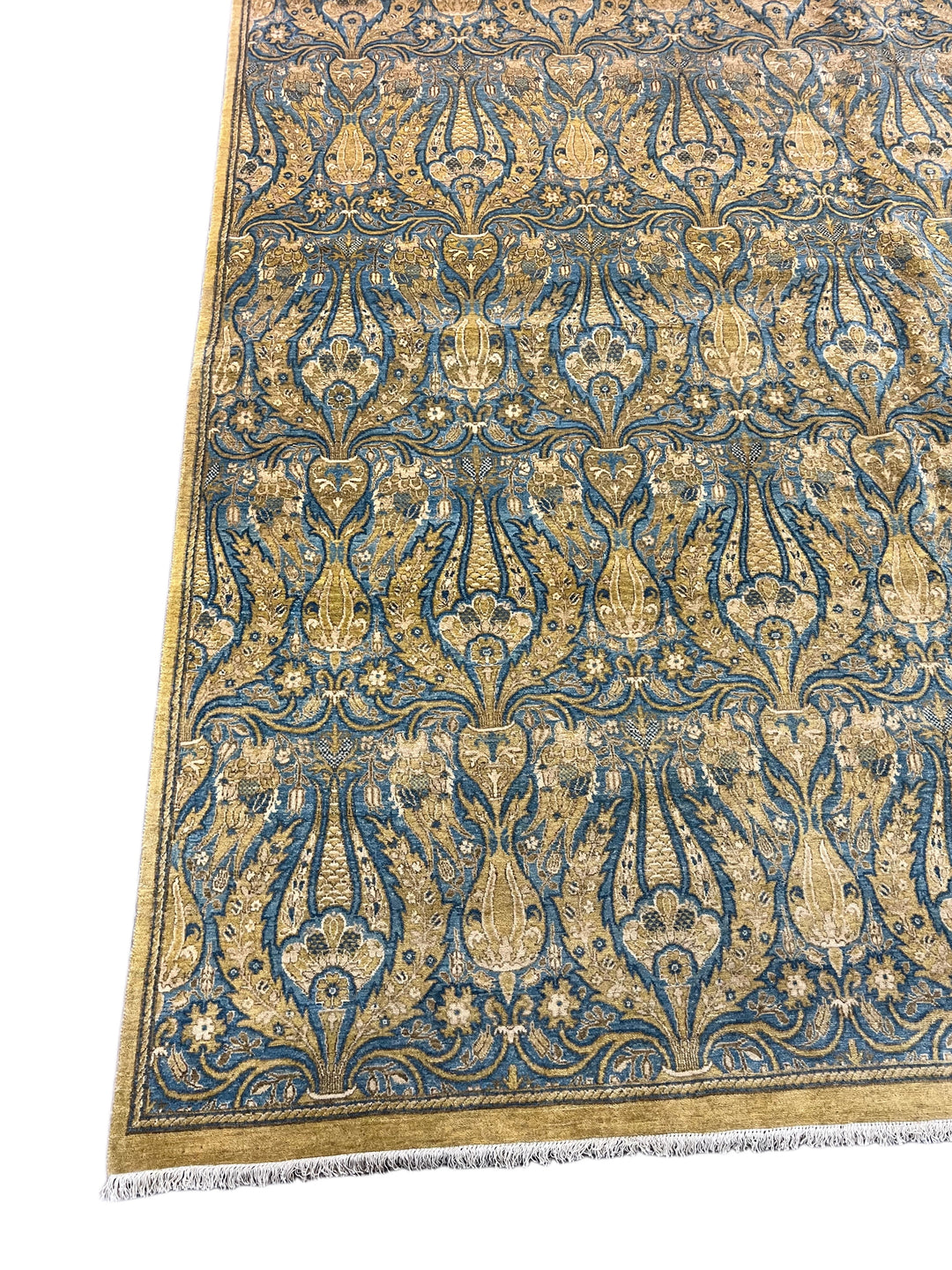 Royal Azure - Blue &amp; Gold Floral Design Rug  – 12’1” x 16’2”