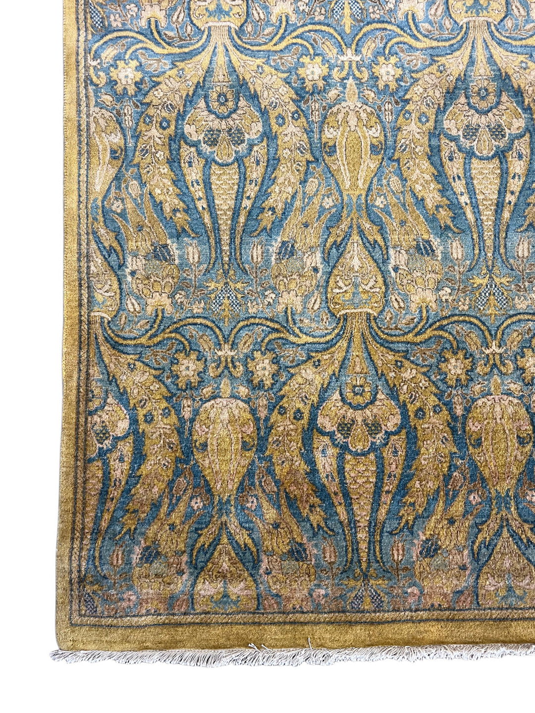 Royal Azure - Blue &amp; Gold Floral Design Rug  – 12’1” x 16’2”