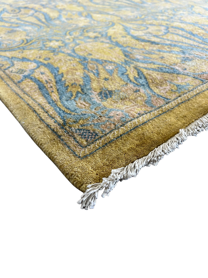 Royal Azure - Blue &amp; Gold Floral Design Rug  – 12’1” x 16’2”
