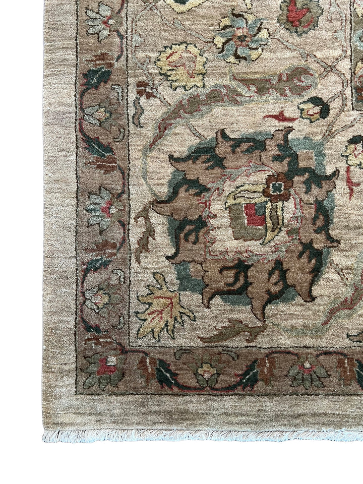 Ashbourne Garden – Silver Grey &amp; Taupe Floral Traditional Style Rug | 12’1” × 14’11”