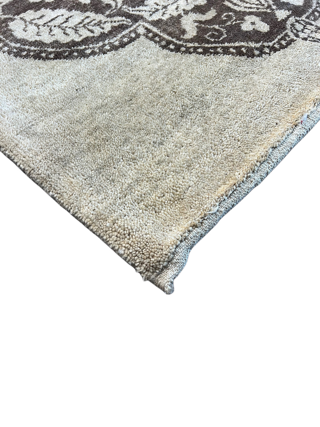 Noir Fleur – Charcoal &amp; Ivory Grey Floral Geometric Style Rug | 11’9” × 15’1”